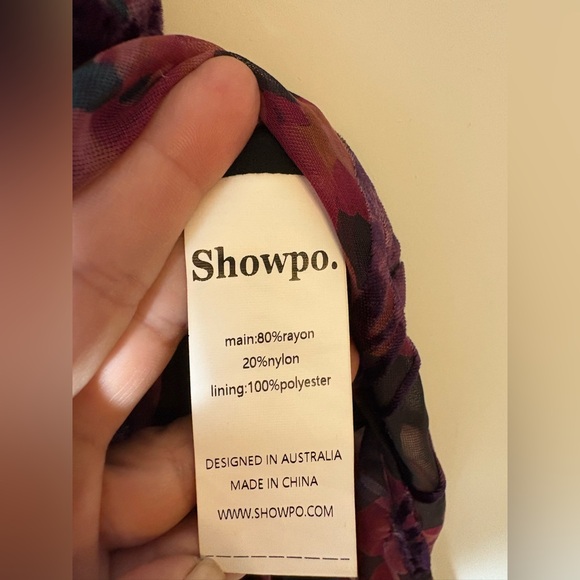 NWT Showpo Aletta Maxi Dress With Slit Burnout Velvet Floral Whimsygoth Romantic - Picture 16 of 16